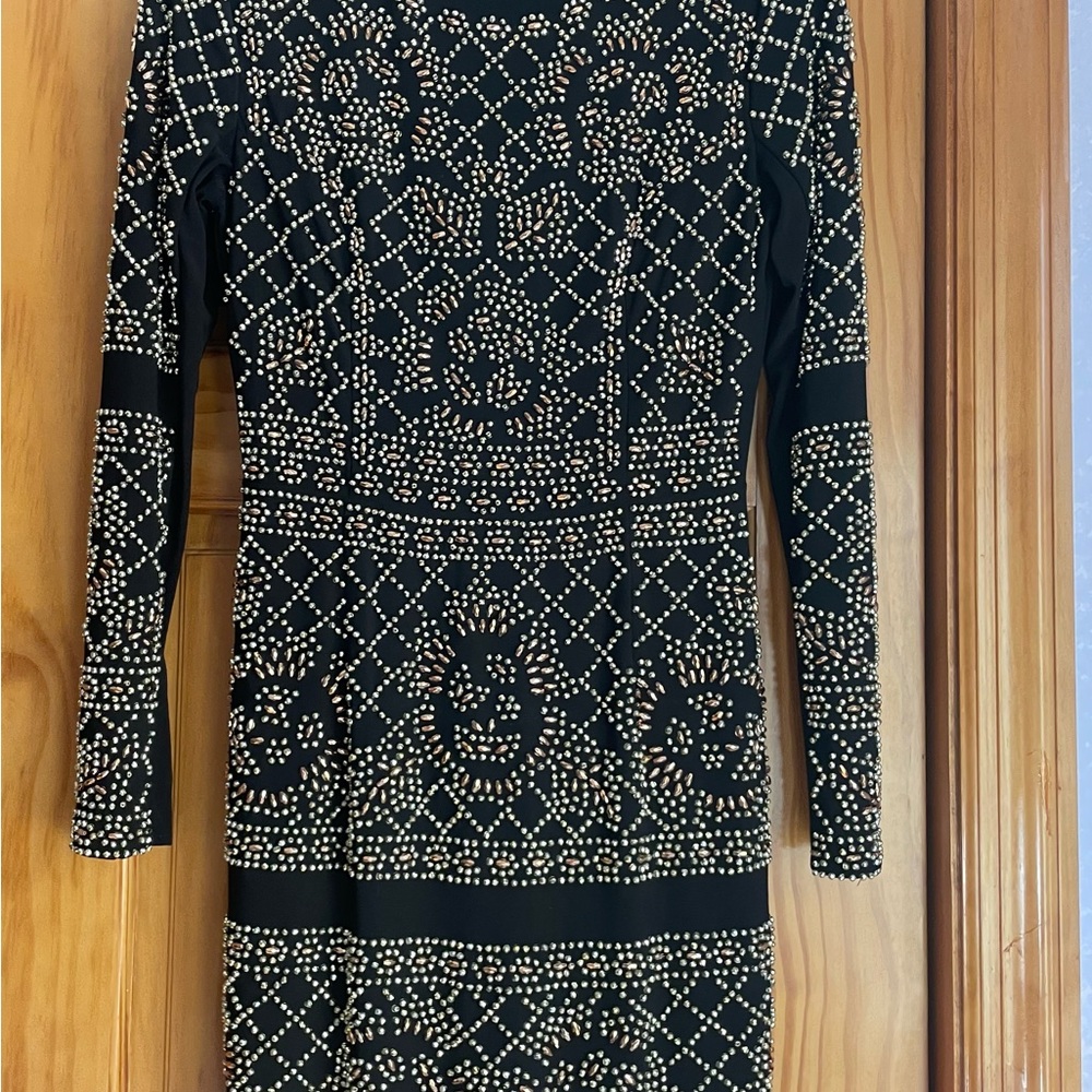 Elegant Black and Gold Women's Dress